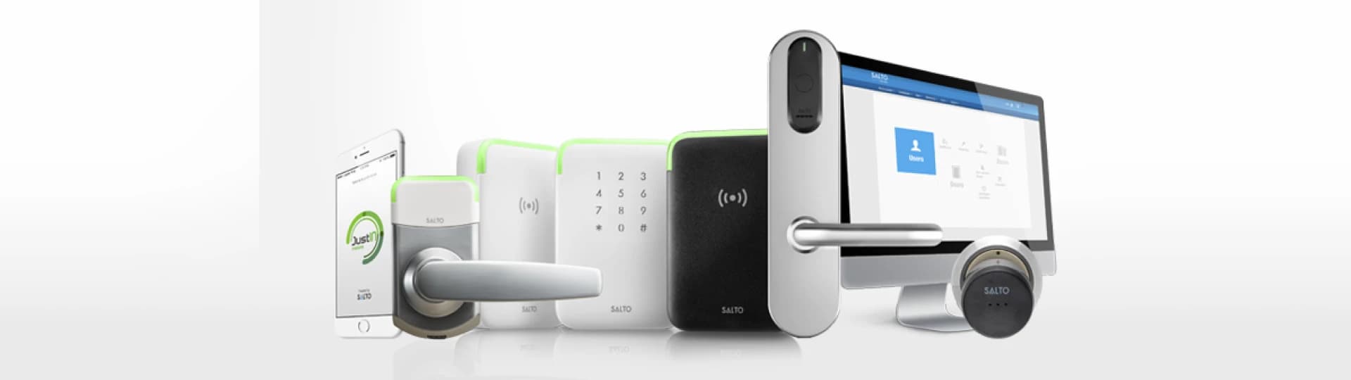 Electronic access control reader in a modern commercial space